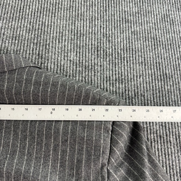 Vintage Tallia Suit 52L 44x28.5 Gray Wool Chalk Line Pleated Vitali Barberis VBC - Picture 9 of 16